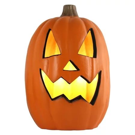 Halloween Pumpkin Lighted Jack O Lantern Holiday Pre-lit Pumpkin Lantern with Lighting Bulbs Perfect | Walmart (US)