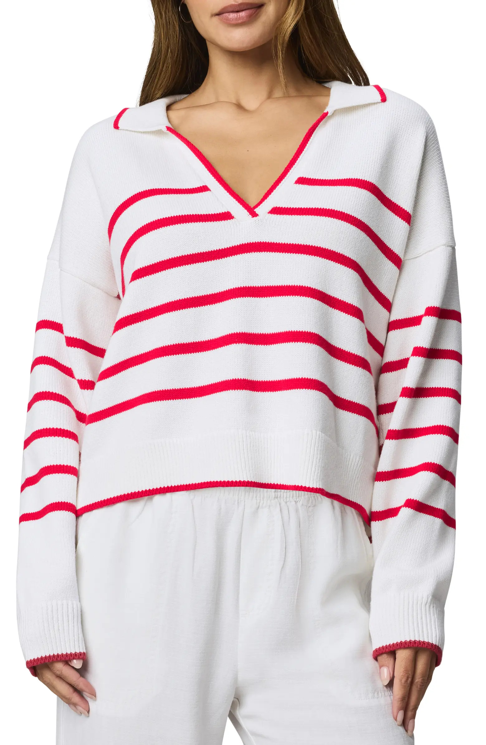 Arden Stripe Polo Sweater | Nordstrom
