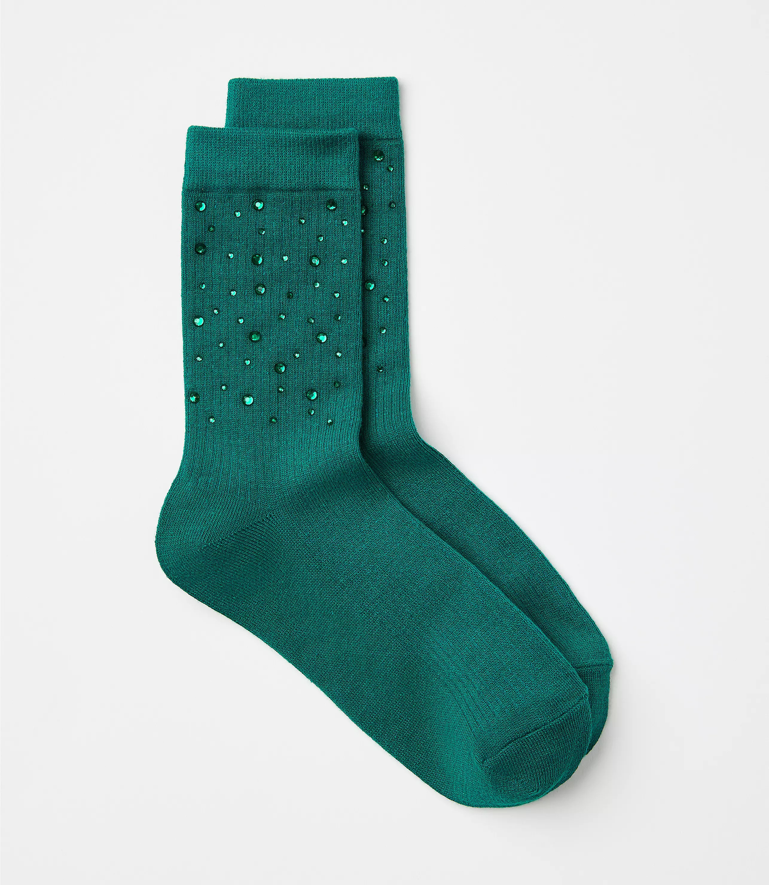 Sparkle Embellished Crew Socks | LOFT