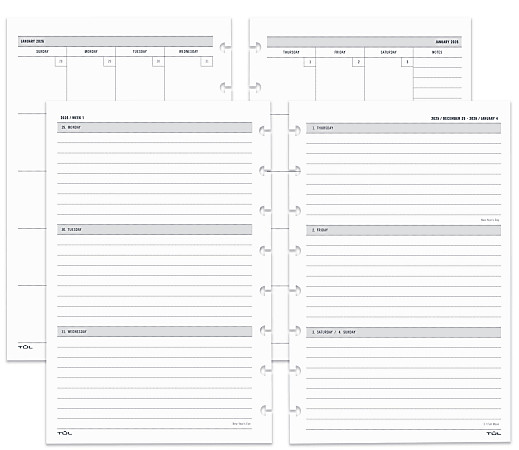 2026 TUL Discbound WeeklyMonthly Planner Refill Pages Junior Size January To December - Office De... | Office Depot and OfficeMax 