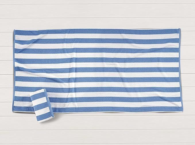 LANE LINEN Beach Towels 2 Pack, 100% Cotton Beach Towels, Cabana Stripe Large Pool Towels, Swim T... | Amazon (US)