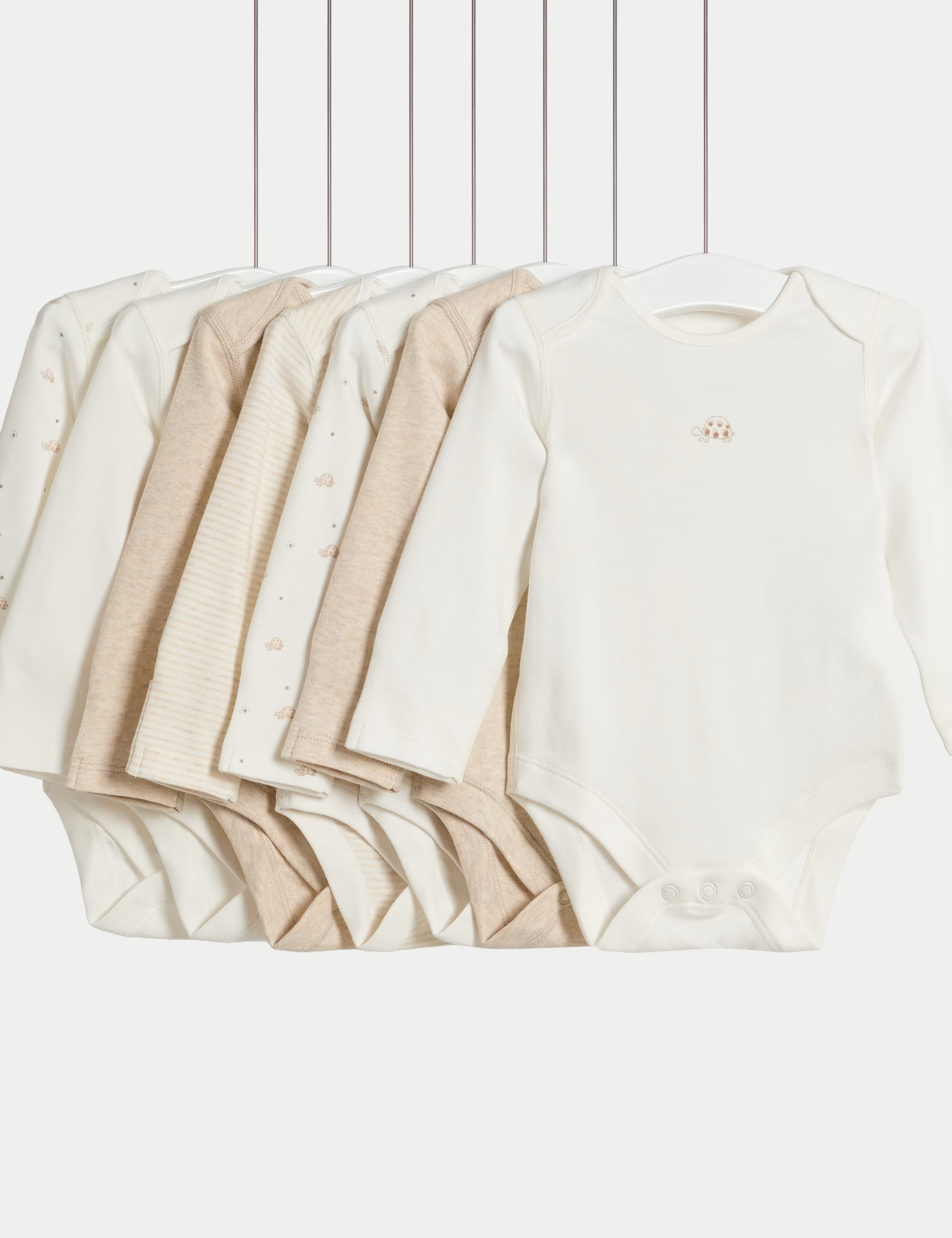 7pk Pure Cotton Turtle Bodysuits (5lbs- 3 yrs) | Marks & Spencer (UK)
