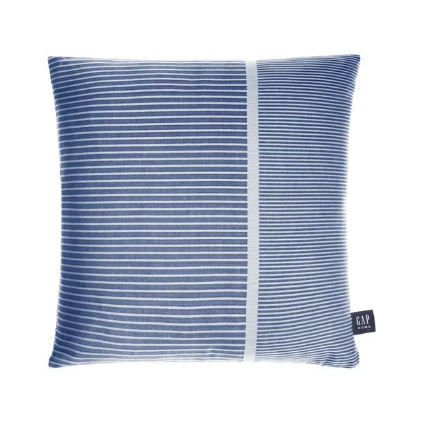 Gap Home Asymmetrical Stripe Decorative Square Throw Pillow Blue 20" x 20" - Walmart.com | Walmart (US)