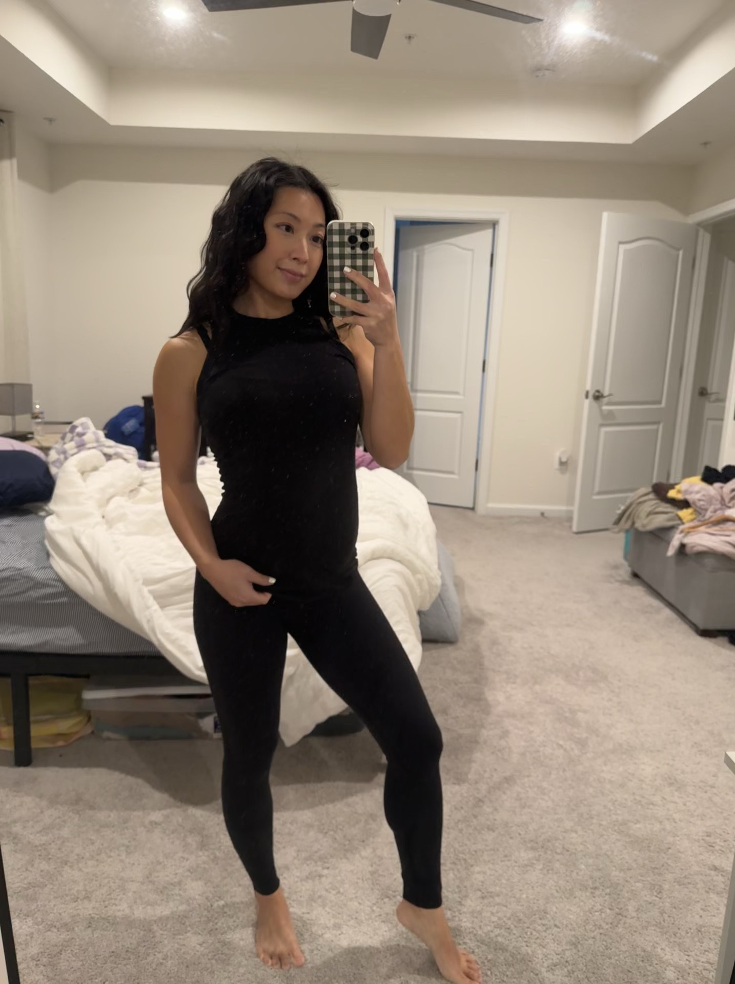 Pregnancy into post pregnancy leggings. These are so comfy. The ultra high rise studio flex Abercrombie leggings.

I’m usually a XS before pregnancy and I am wearing XS regular currently. Feels soft and stretchy, not restricting at all. No front seam is a plus. Very flattering. 

Trimester
Pregnant 
Bump friendly
Maternity wear
Baby wear
Maternity leggings
Bump style
Mom life

#LTKActive #LTKBump #LTKPetite