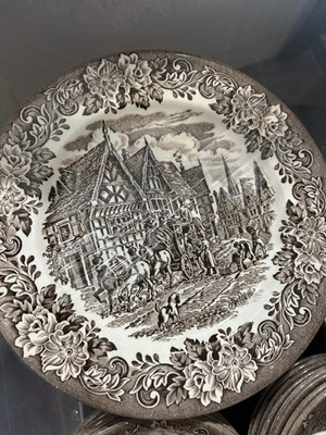 English Ironstone Dickens Brown Transfer Ware 10" Plate | eBay US