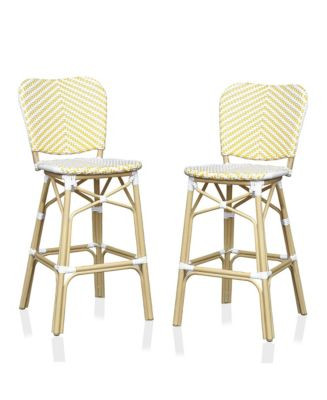 Colfer Aluminum and PE Wicker Patio Bar Chairs, Set of 2 | Bloomingdale's (AU)