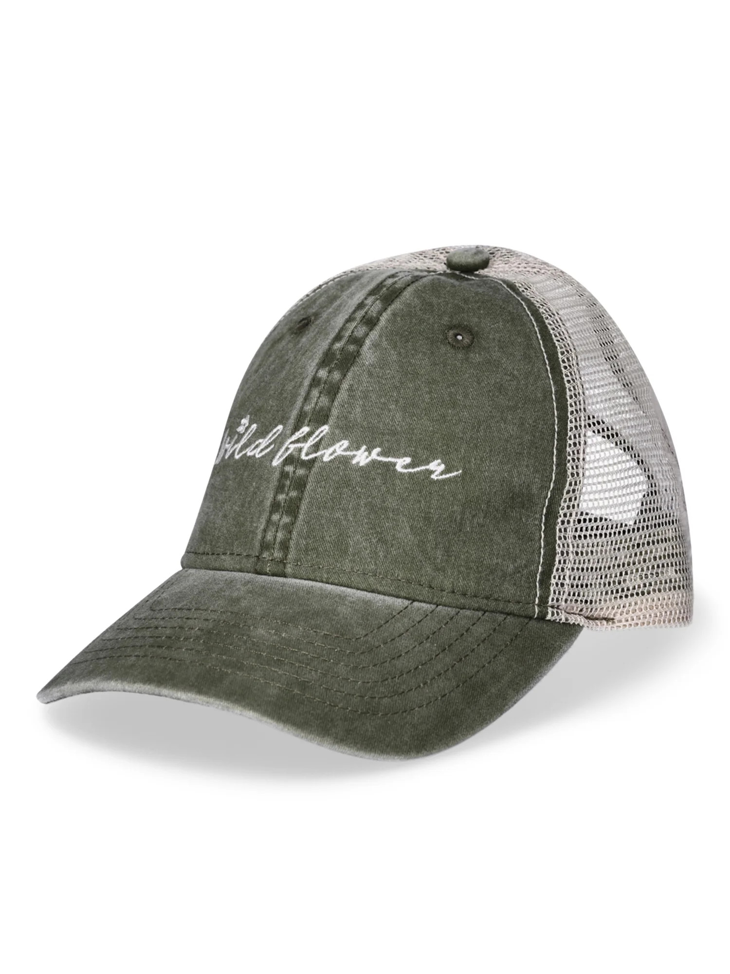Time and Tru Women's Wild Flower Trucker Hat | Walmart (US)