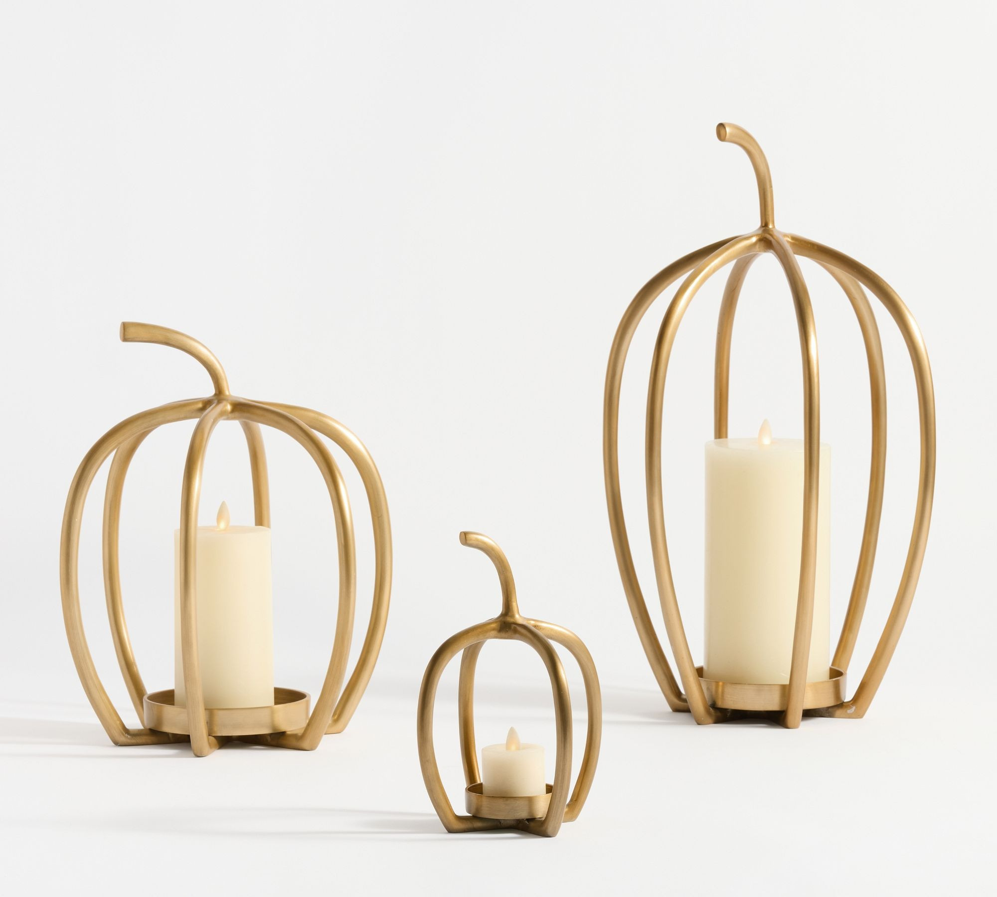 Handcrafted Fallon Pumpkin Candle Holder | Pottery Barn (US)