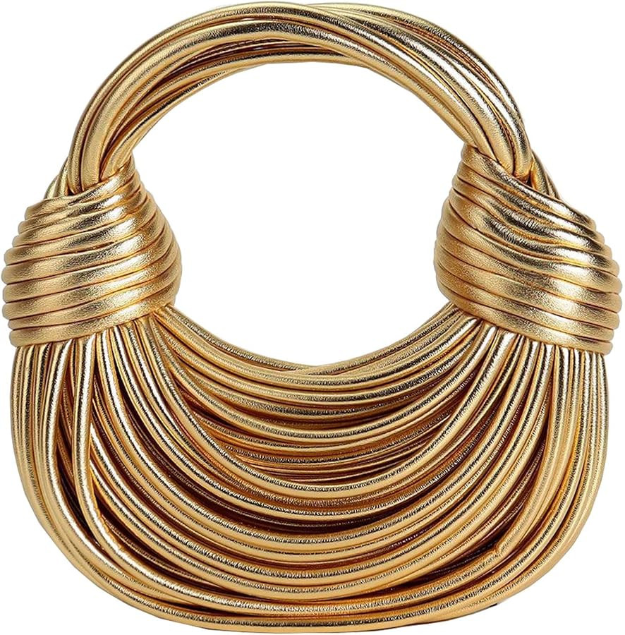 KOHOJO Hand-Woven Bread Women's Clutch Top Handle Satchel Shoulder Crossbody Purses Handbag Creat... | Amazon (UK)