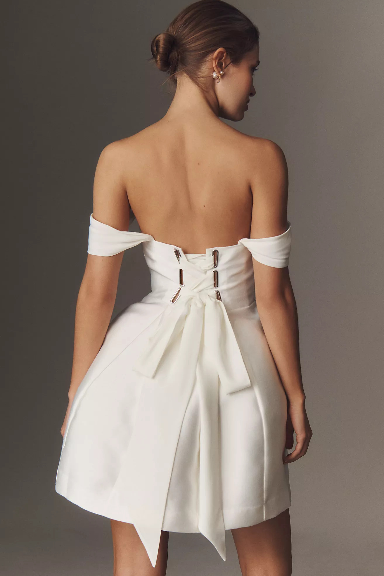 BHLDN Lydia Off-The-Shoulder Corset Mini Dress | Anthropologie (US)