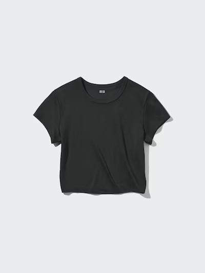 Ultra Stretch AIRism Cropped T-Shirt | UNIQLO (US)