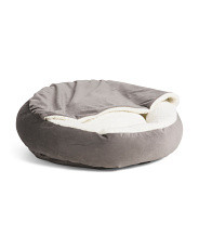 Cozy Covered Dog Bed With Sherpa Lining | TJ Maxx