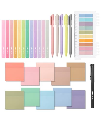 Mr. Pen- Aesthetic Book Annotation Kit, 38 pcs, Aesthetic Highlighters and Gel Pens, Transparent Sticky Notes, Transparent Sticky Tabs for Books, No Bleed Highlighters for Bible Pages No Bleed | Amazon (US)