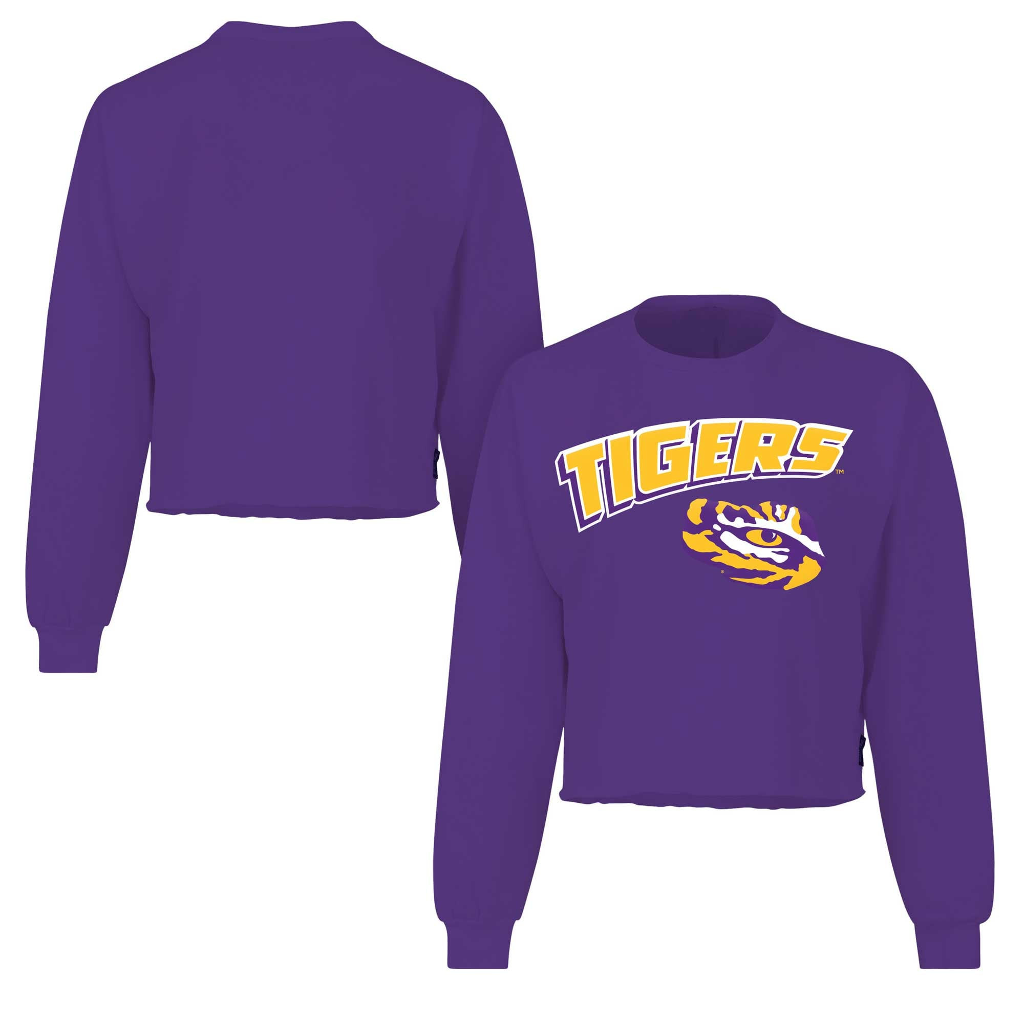LSU Tigers Spirit Jersey Women's Slouchy Cropped Long Sleeve T-Shirt - Purple | Fanatics