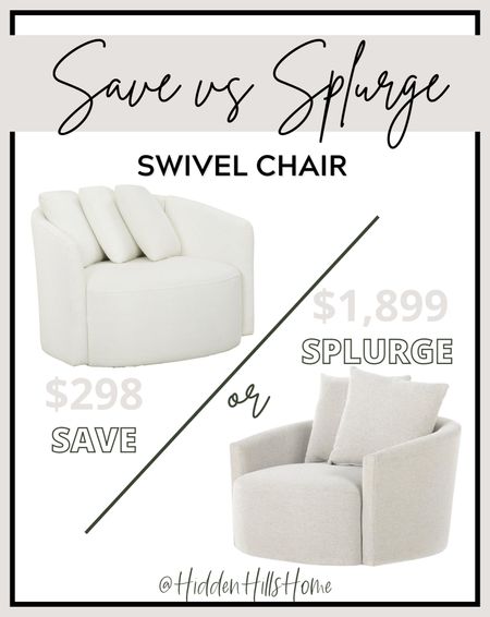 Swivel chair dupe, home decor dupes, save or splurge home finds, affordable home decor deals #dupe

#LTKSaleAlert #LTKHome