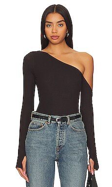 Michael Lauren Magdaleno Asymmetrical Tee in Espresso from Revolve.com | Revolve Clothing (Global)