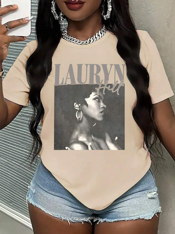 INAWLY Solva Women Short Sleeve Round Neck T-Shirt, Simple & Fashionable, Suitable For Summer | SHEIN