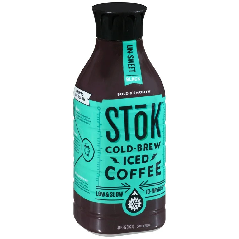 SToK Black, Unsweetened, Medium Roast Arabica-Based Blend Cold Brew Coffee, 48 fl oz Bottle | Walmart (US)