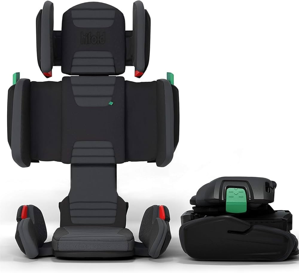Mifold Hifold Adjustable Kids High Back Booster Car Seat with Strap – Slate Grey | Amazon (US)
