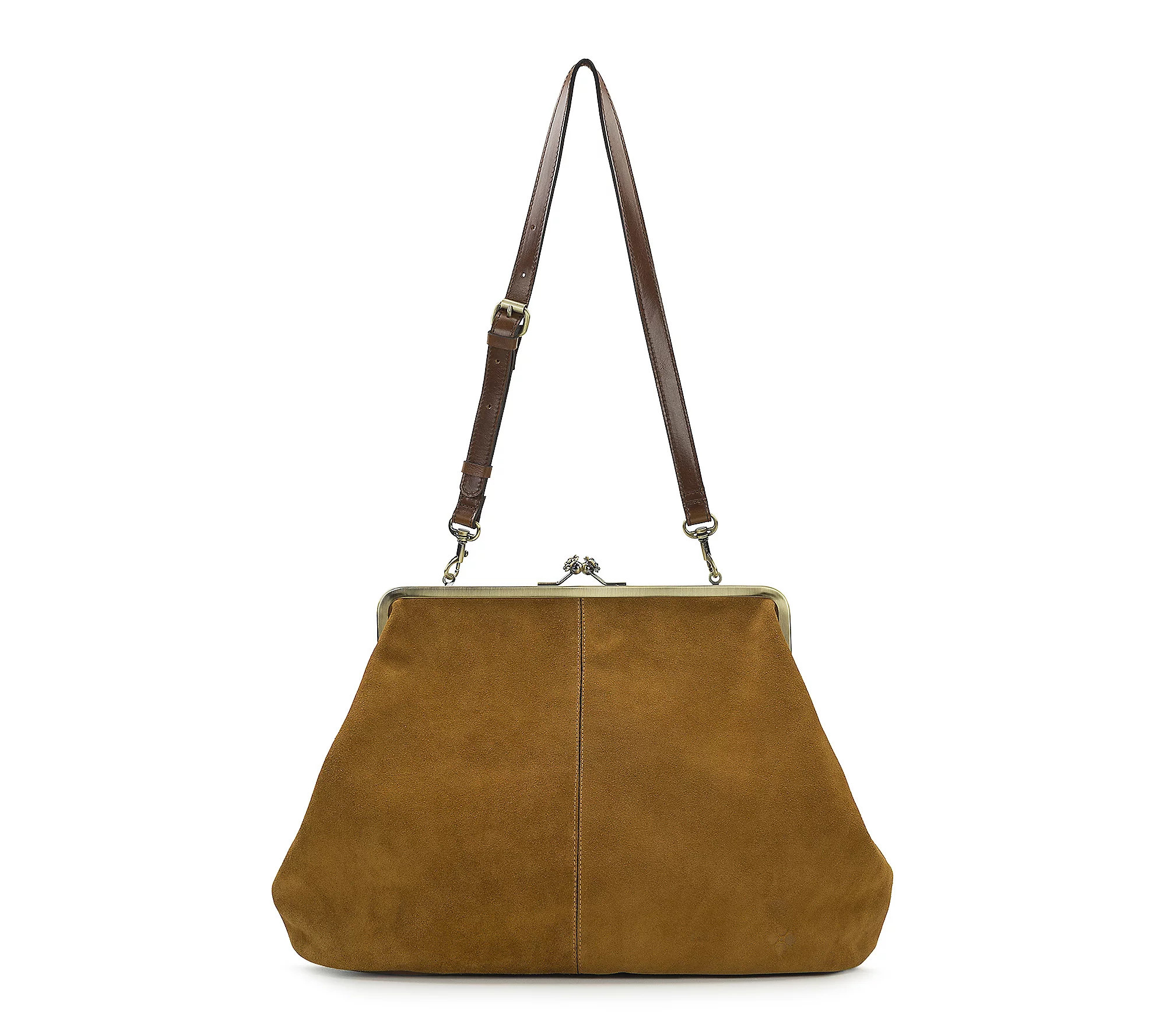 Patricia Nash Serafina Large Frame Crossbody - Suede | QVC