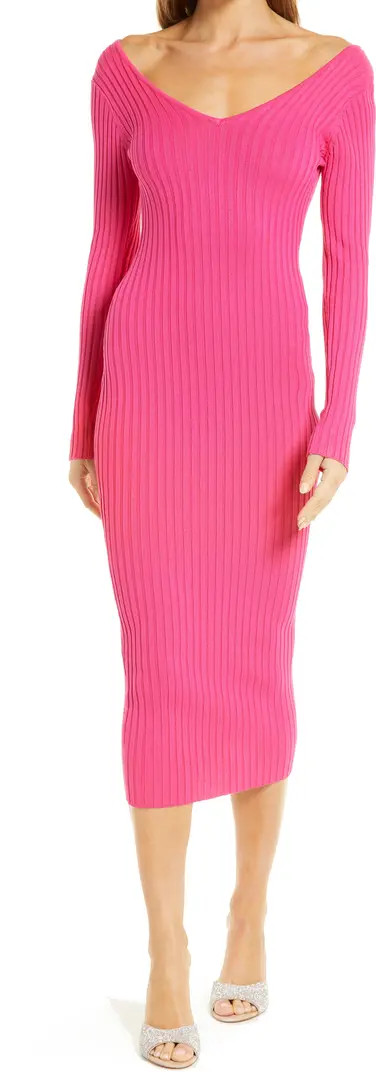 NICHOLE LYNEL THE LABEL Rib Long Sleeve Body-Con Cocktail Dress | Nordstrom | Nordstrom