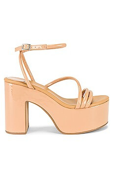 Mamba Platform Sandal in Dusty Nude Patent | Revolve Clothing (Global)