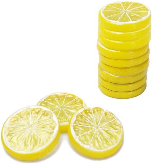 LEAFBABY 12 PCS Realistic Fake Artificial Lemon Limes Slice Simulation Fruit Model Decor Home Par... | Amazon (US)