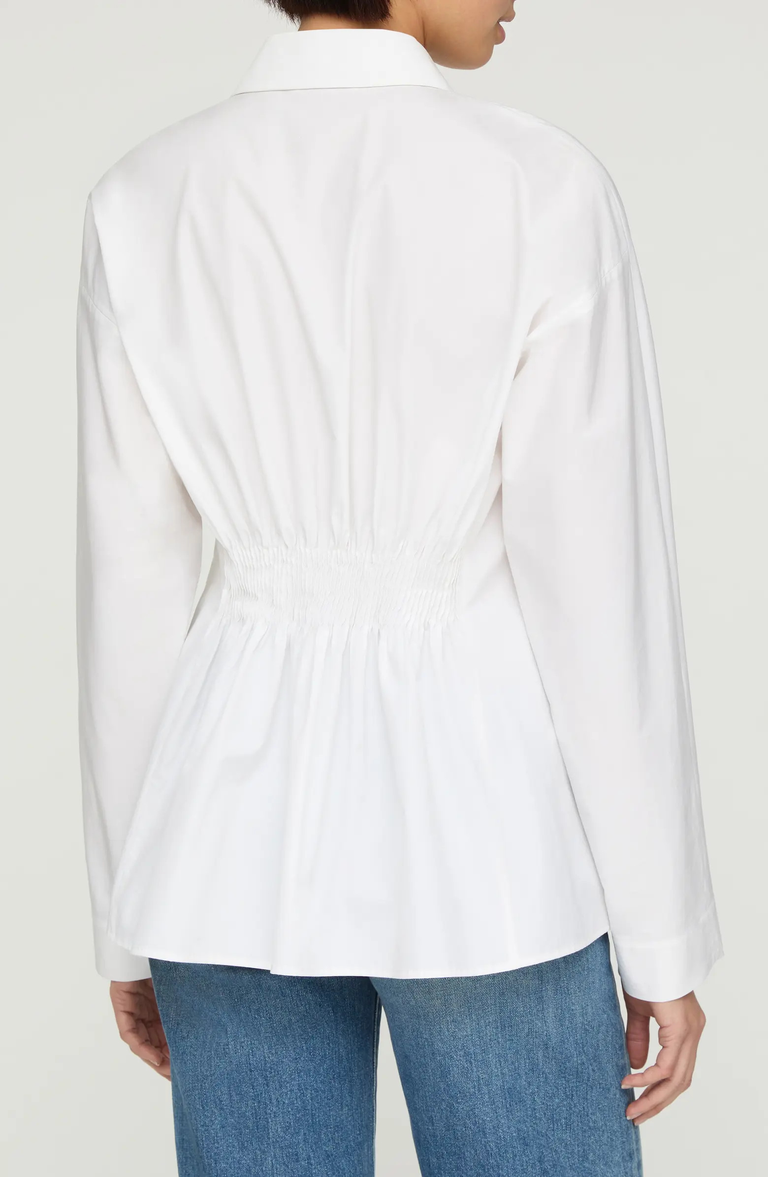 Pintuck Back Organic Cotton Poplin Button-Up Shirt | Nordstrom