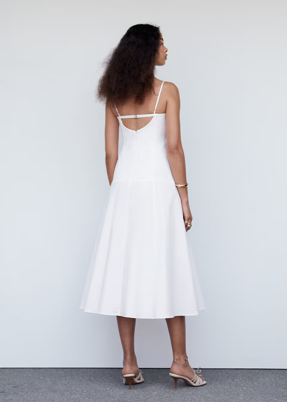 Midi-dress with back detail -  Women | Mango United Kingdom | MANGO (UK)