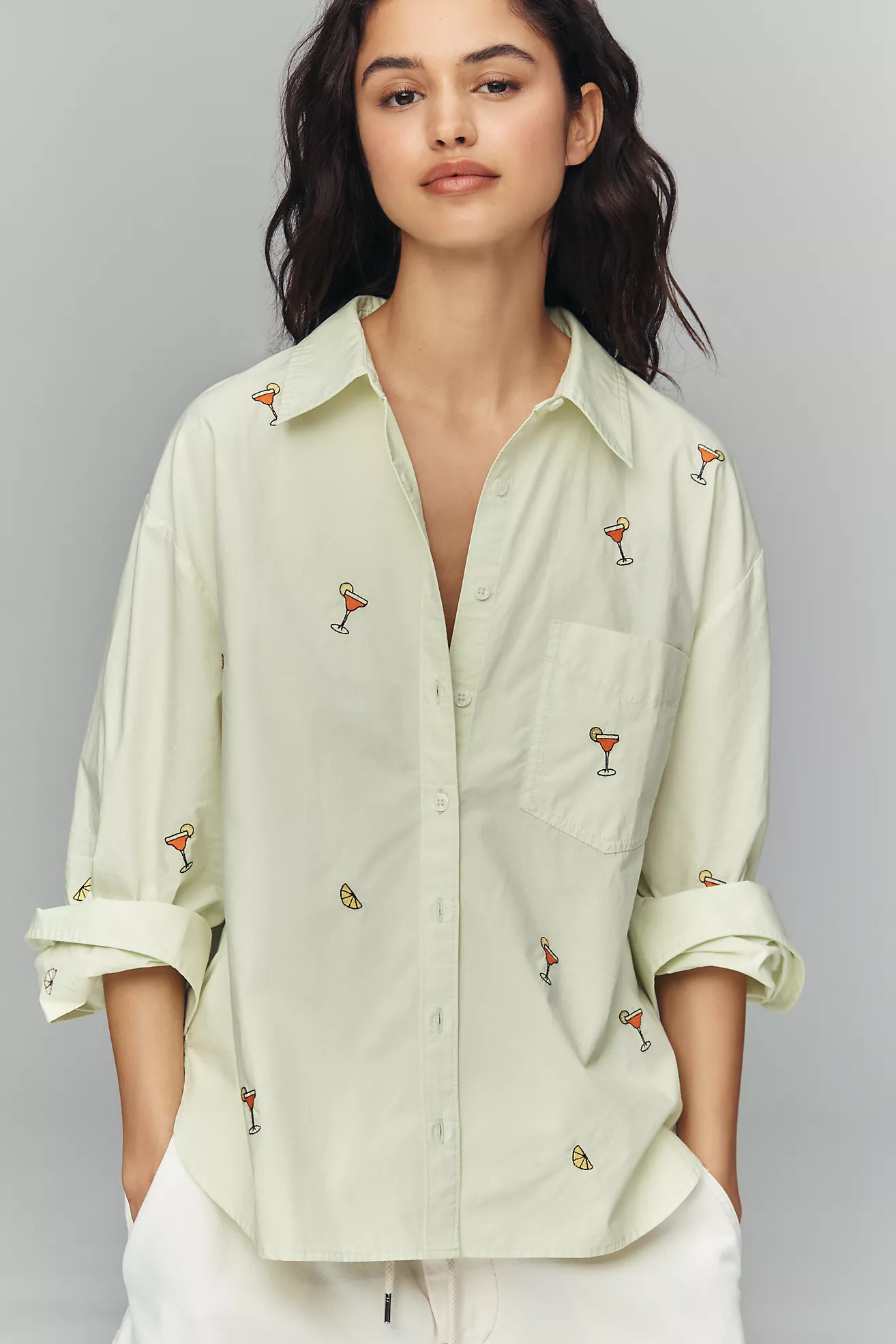 Novelty Shrunken Bennet Buttondown Shirt by Maeve | Anthropologie (US)