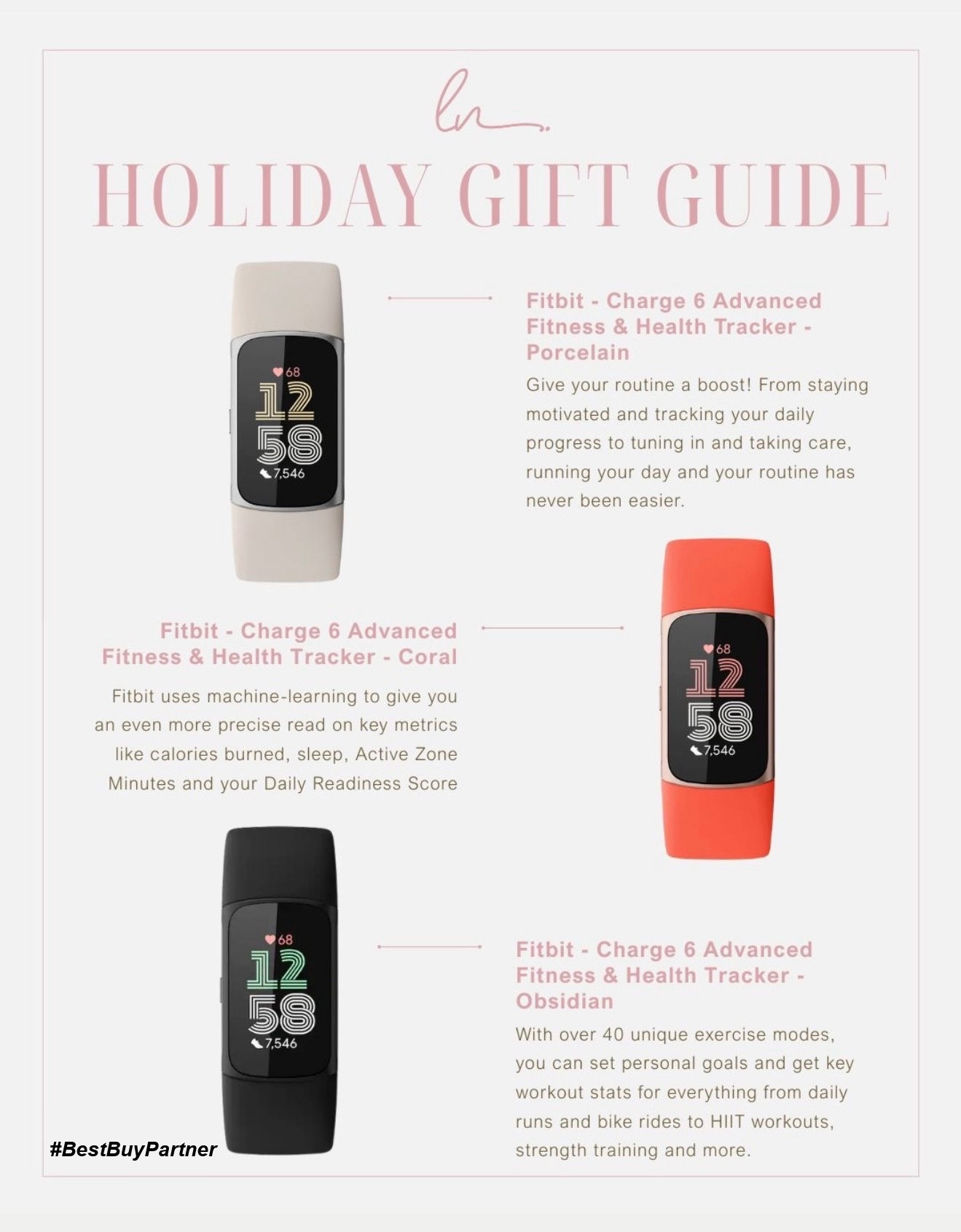 #BestBuyPartner I’m so excited to be partnering with @bestbuy to share one of my favorite holiday tech gifts, the Charge 6 Advanced Fitness & Health Tracker! ✨ Whether you’re shopping for a wellness lover, a goal-setter, or just someone who loves a new gadget under the tree, Best Buy has the top gifts for everyone on your list this season🎄 Shop the top gifts from Best Buy and start checking off your holiday list early! 

#LTKGiftGuide #LTKHoliday