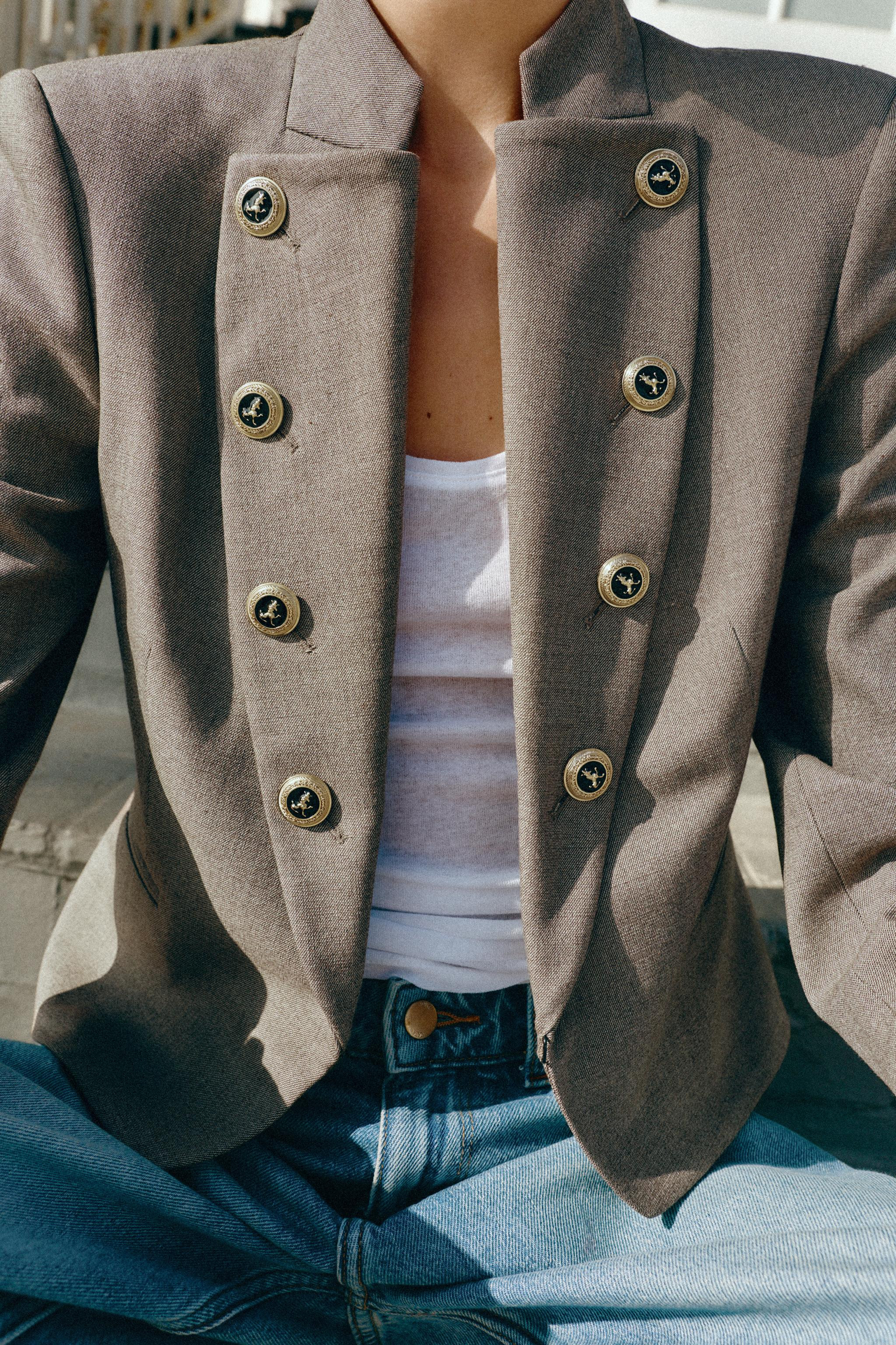 TAILORED BLAZER WITH LAPEL BUTTONS | Zara US