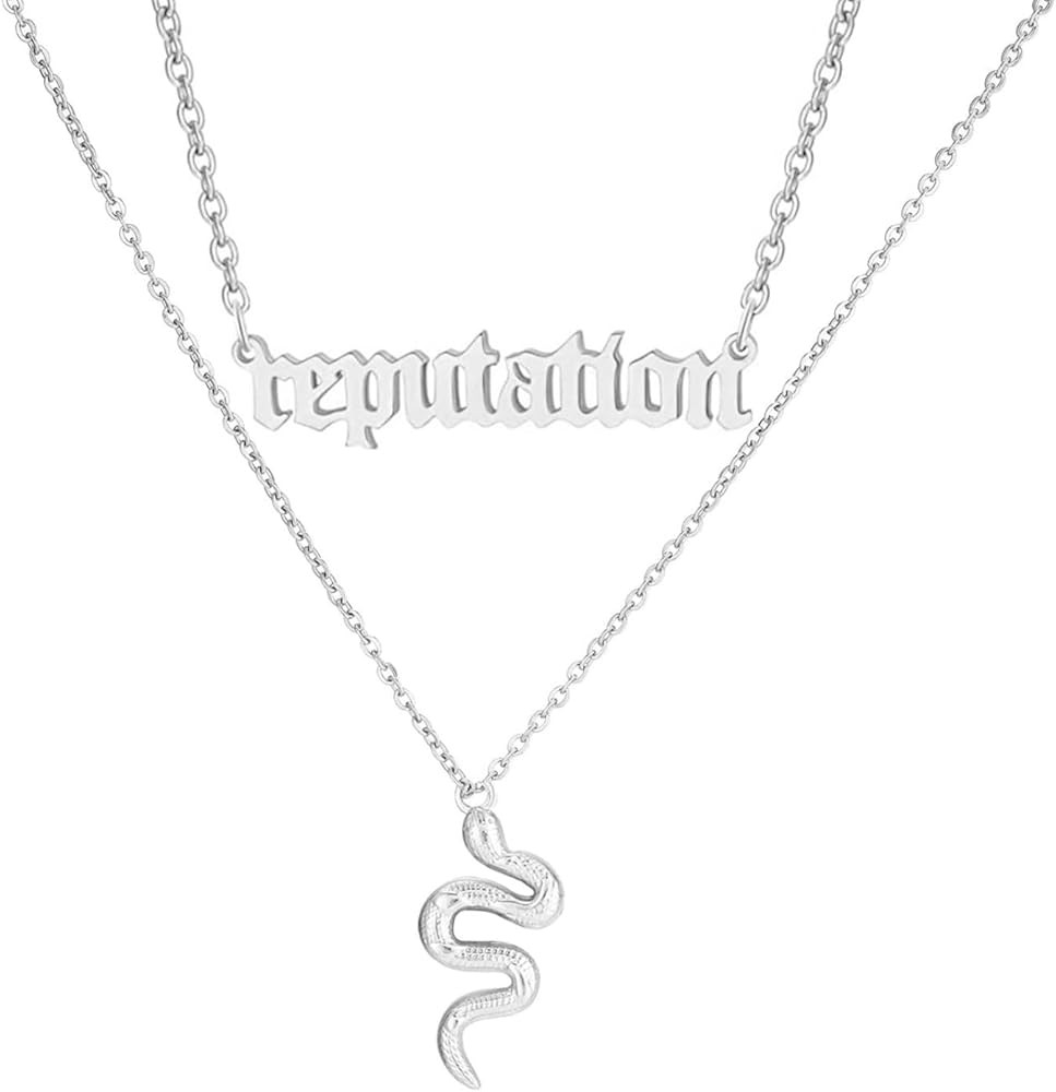 Personality Layered Silver Reputation Snake Necklace for Women,Gothic Punk Animal Neckalce Vintag... | Amazon (US)