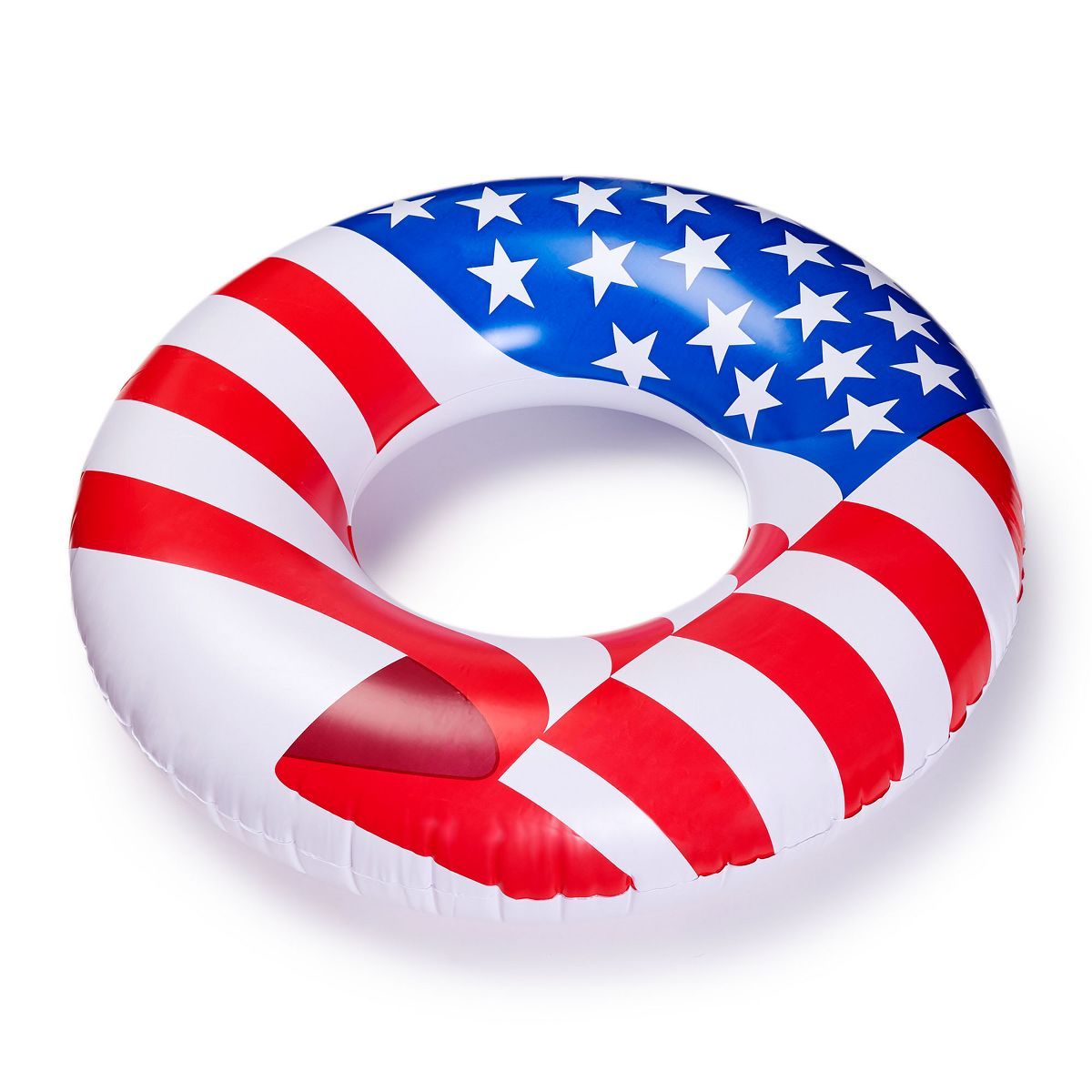 Swimline 90196 Round 36 Inch Inflatable Patriotic American Flag Swimming Pool or Lake Tube Lounge... | Target