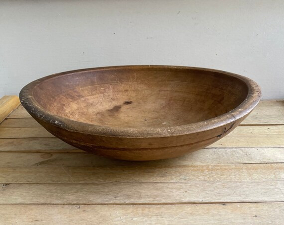 Primitive Wood Bowl Vintage Wood Dough Bowl | Etsy | Etsy (US)