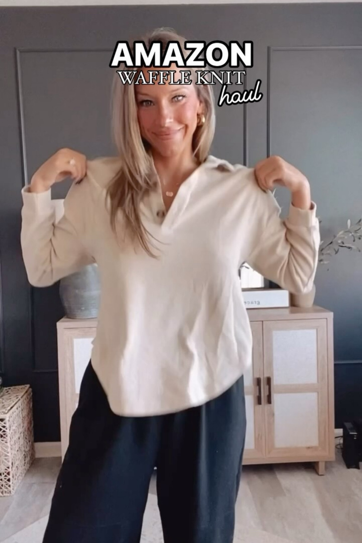 waffle knit haul 👀 comment WAFFLE and i’ll send the details on this relaxed, casual, easy-to-wear top! Always an essential basic I reach for every time temps start to drop. Great to wear for everyday casual style or paired with your favorite denim. Wearing a M.

Top features:
-double buttons
-hood detailing
-front pocket

waffle knit tops, waffle knit pullover, hooded pullover, casual pullover, everyday basics, basic tops, neutral tops, casual tops, amazon tops, amazon finds, loose tops, relaxed tops, basic tees