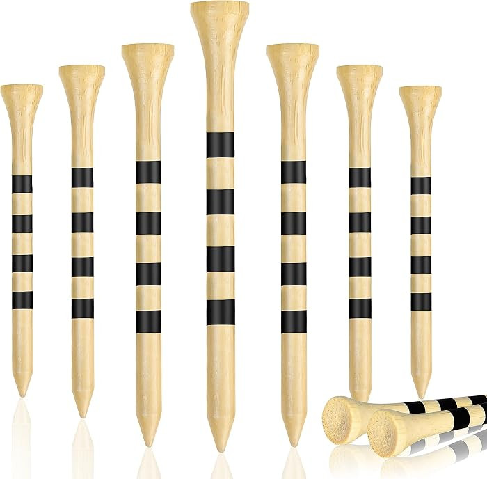 Natrual Wooden Golf Tees 100 Pack (2-3/4" & 3-1/4" Available) Biodegradable Bamboo Golf Tees,More... | Amazon (US)