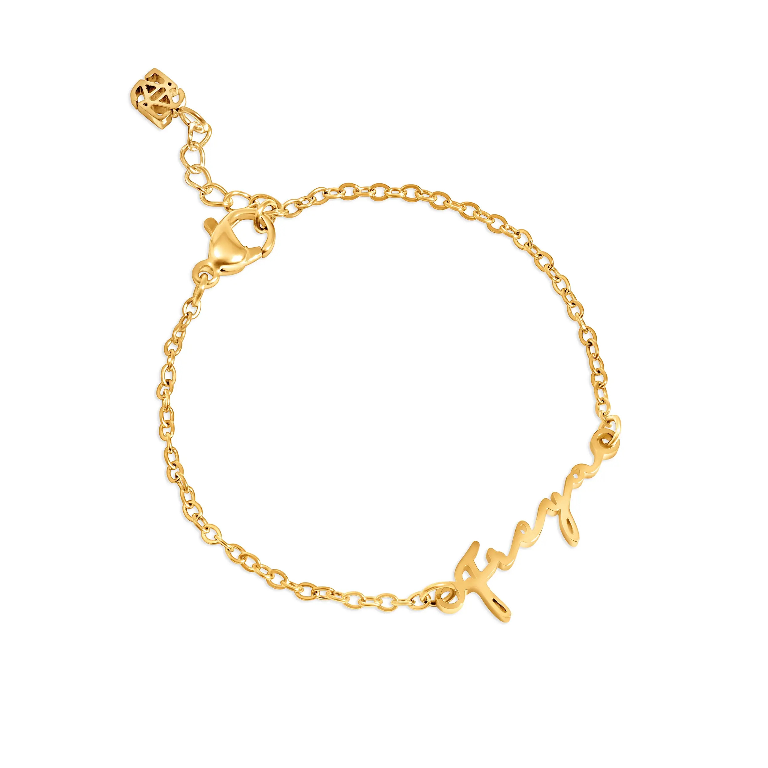 Mini Me Signature Name Bracelet (Gold) | Abbott Lyon