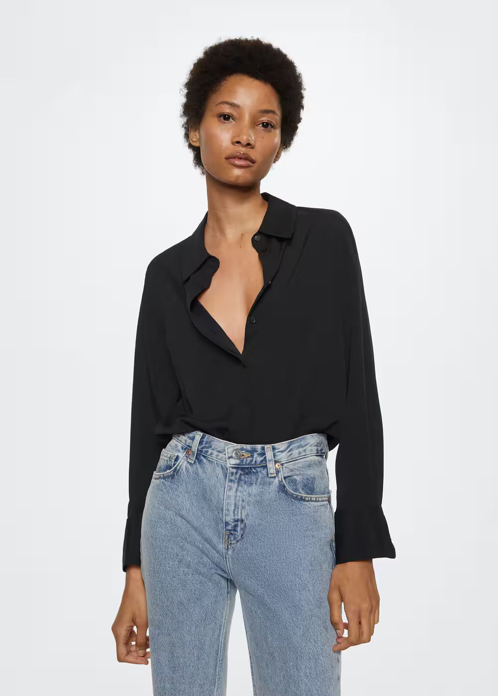 Buttoned flowy shirtREF. 37003709-BASIC-LM | MANGO (US)