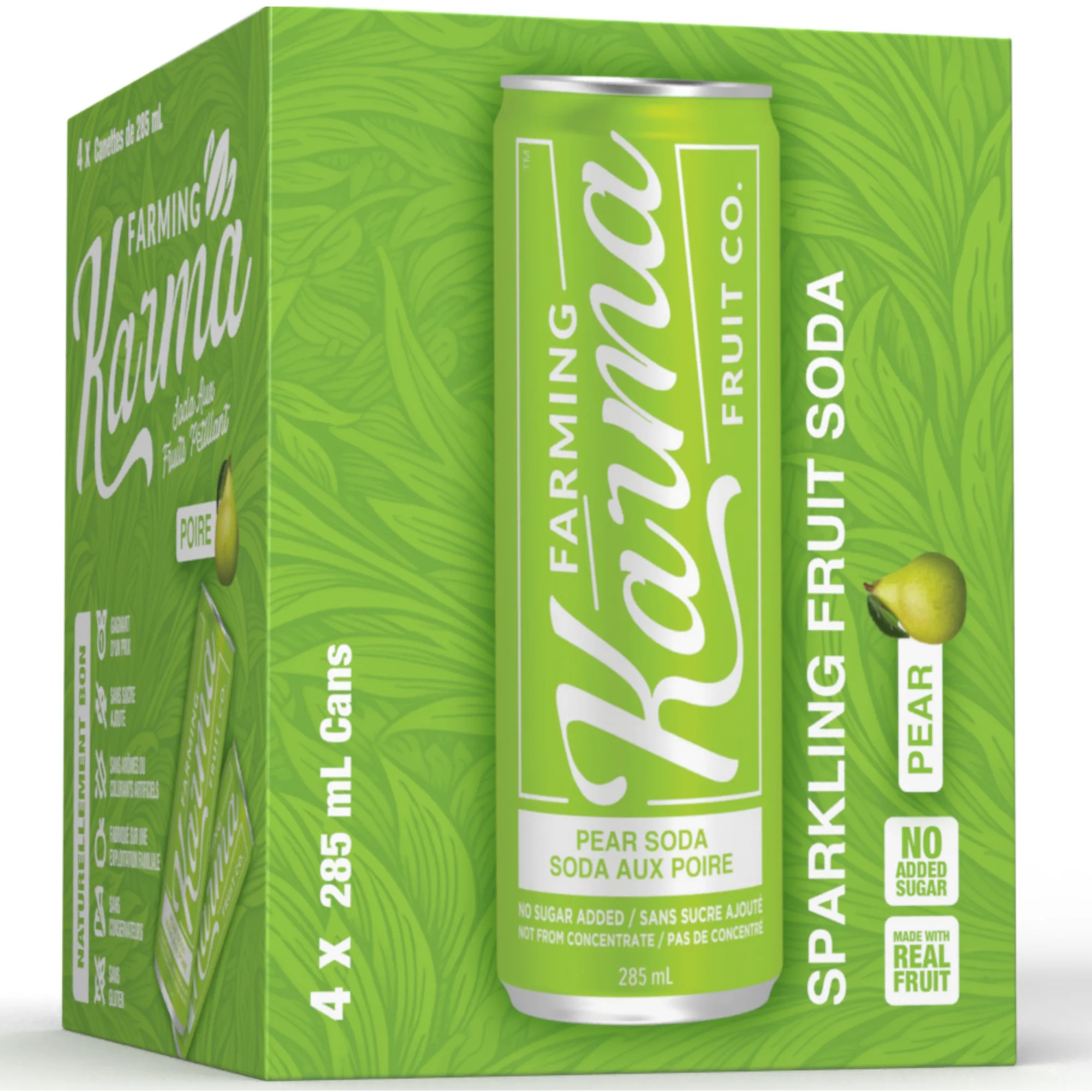 Farming Karma Pear Fruit Soda 4x285 ml - all natural ingredients | Walmart (CA)