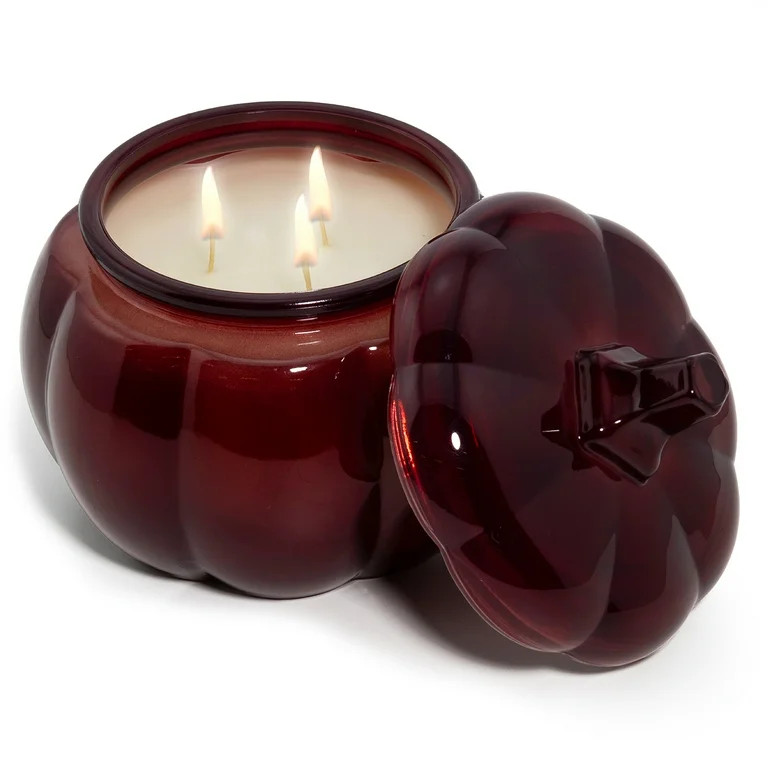 Better Homes and Gardens 3-Wick Pumpkin Jar Candle, Spicy Cinnamon Stick, 30 oz | Walmart (US)