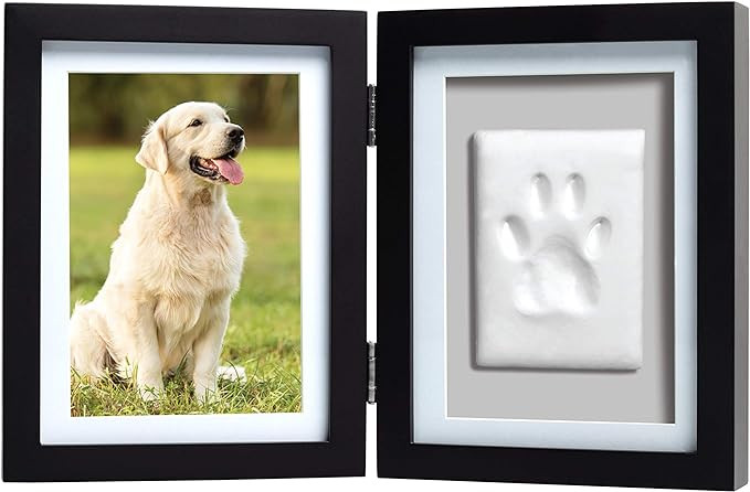 Pearhead Pet Paw Print Photo Frame With Clay Imprint Kit - Wooden Pet Paw Print Frame, DIY Memori... | Amazon (US)