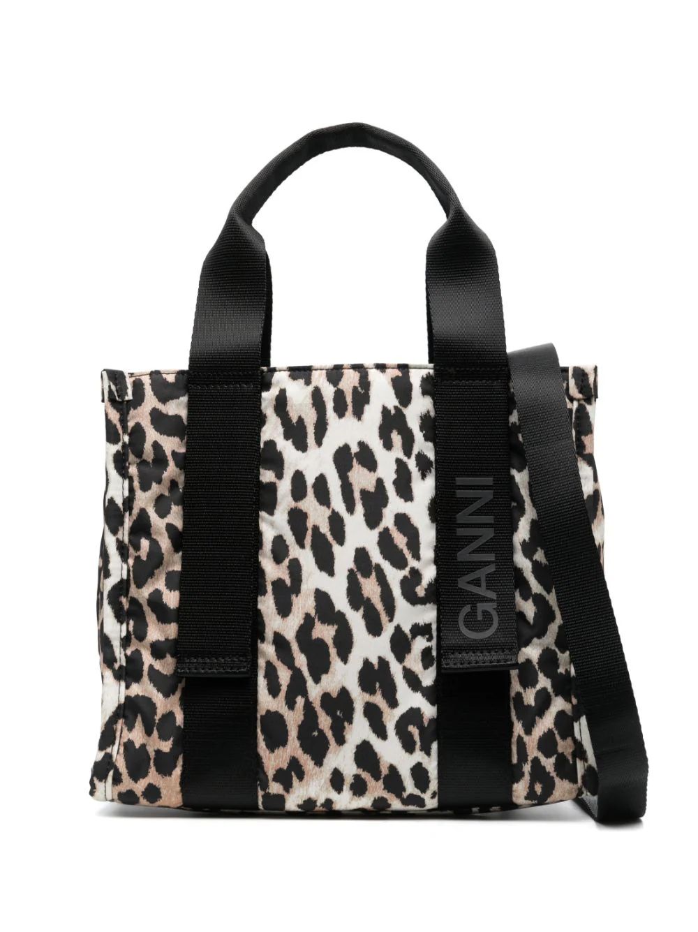 GANNI Small Leopard Tech Tote Bag - Farfetch | Farfetch Global