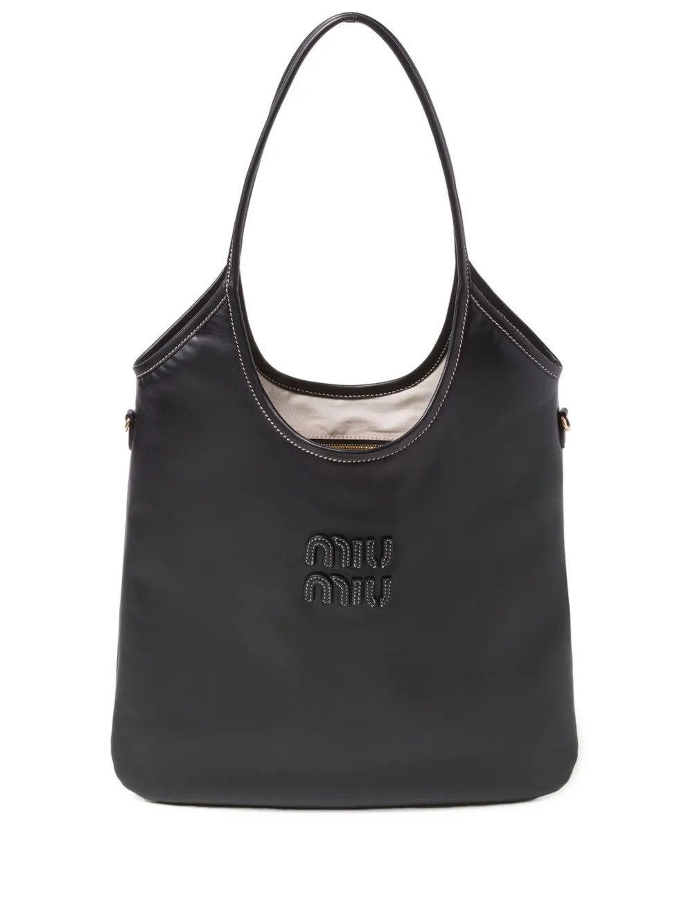 Miu Miu Ivy Tote Bag | Black | FARFETCH AU | Farfetch Global