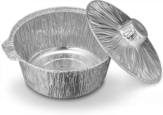 Nicole Fantini Disposable Aluminum Pot With Lid Complete Set Good to use on Stove (3, Large: 5.5Q... | Amazon (US)