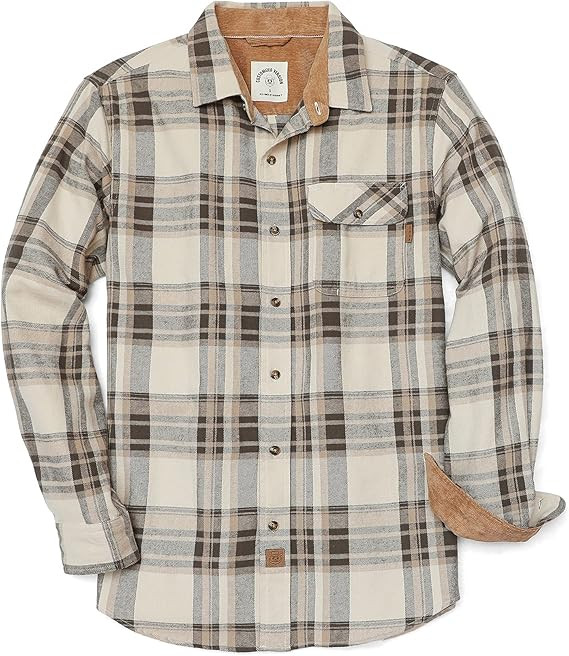 Dubinik® Mens Flannel Shirts Long Sleeve Flannel Shirt for Men Casual Button Down Brushed 100% C... | Amazon (US)