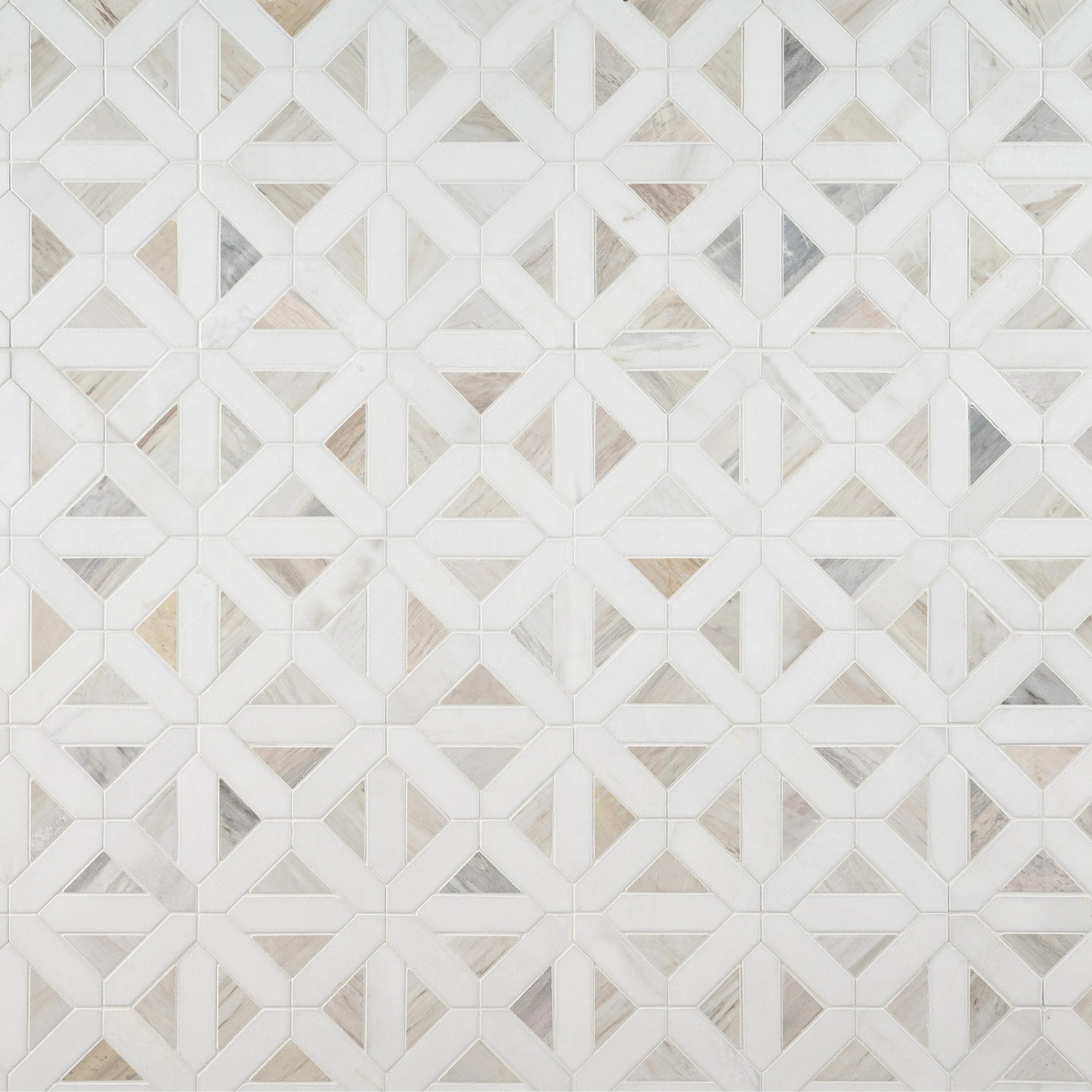 Auralie Geometric 12 in. x 12 in. Polished Marble Mosaic Floor and Wall Tile | Wayfair North America