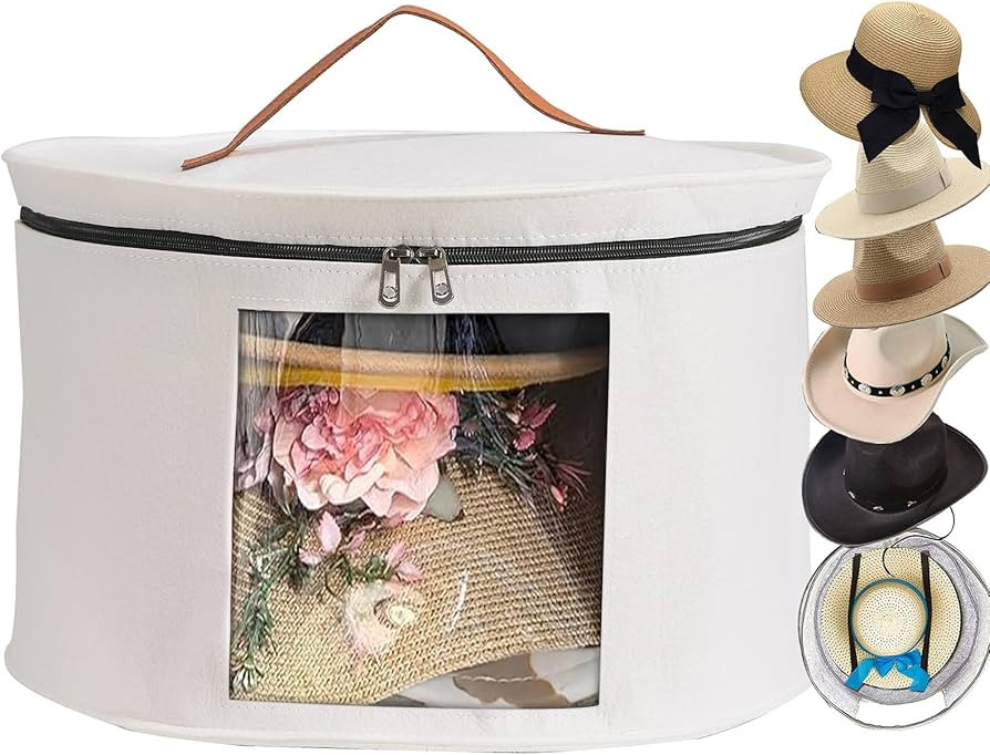 Hat Boxes for Women Storage,Hat Box Storage,Hat Box for Travel,Hats Boxes,Cowboy Hat Holder,Wide ... | Amazon (US)