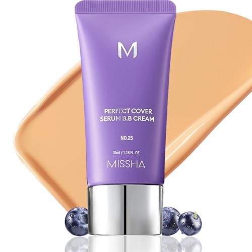 MISSHA M PERFECT COVER SERUM BB CREAM No.25 Warm Beige - Medium with Warm Undertone, BB Cream by Cardi B Pick, Skin Tint, Tinted Moisturizer, Skin Care Foundation Makeup, Korean Makeup,1.18 Fl oz | Amazon (US)