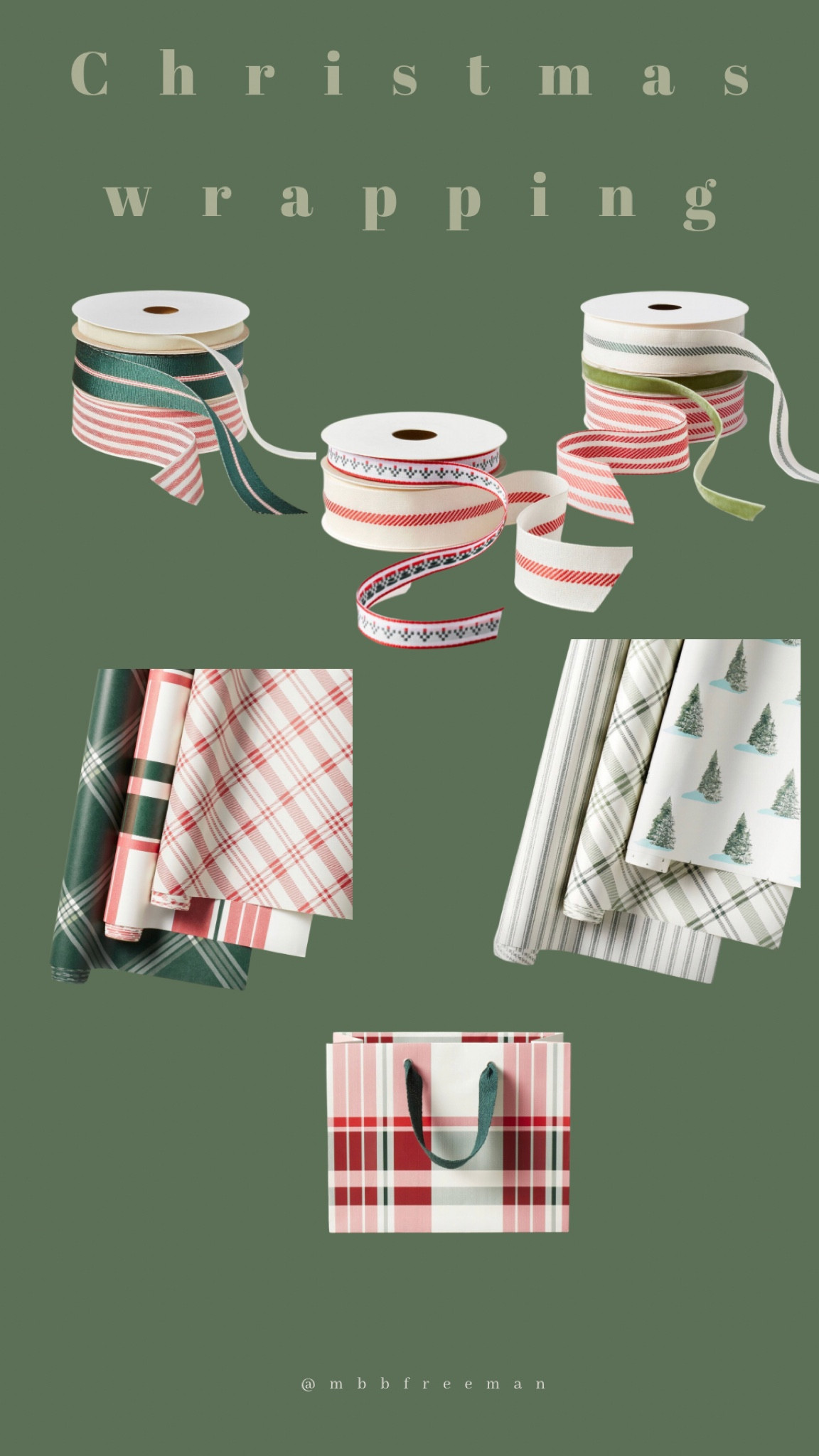 Christmas wrapping paper and ribbon #christmas 

#LTKHoliday #LTKHolidaySale #LTKfindsunder50